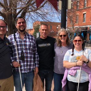 Pictured from left to right: Ryan Crist, Taylor’s partner Tommy McClure, Steve Weiss, Susie Weiss, and Taylor Aguilar while filming behind the scenes content for Sol.